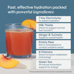 Peach Passion Ginger flavor Hydralyte packets