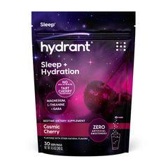 Hydrant Melatonin Free Sleep Aid Powder – Cosmic Cherry flavor, 30-pack bottle