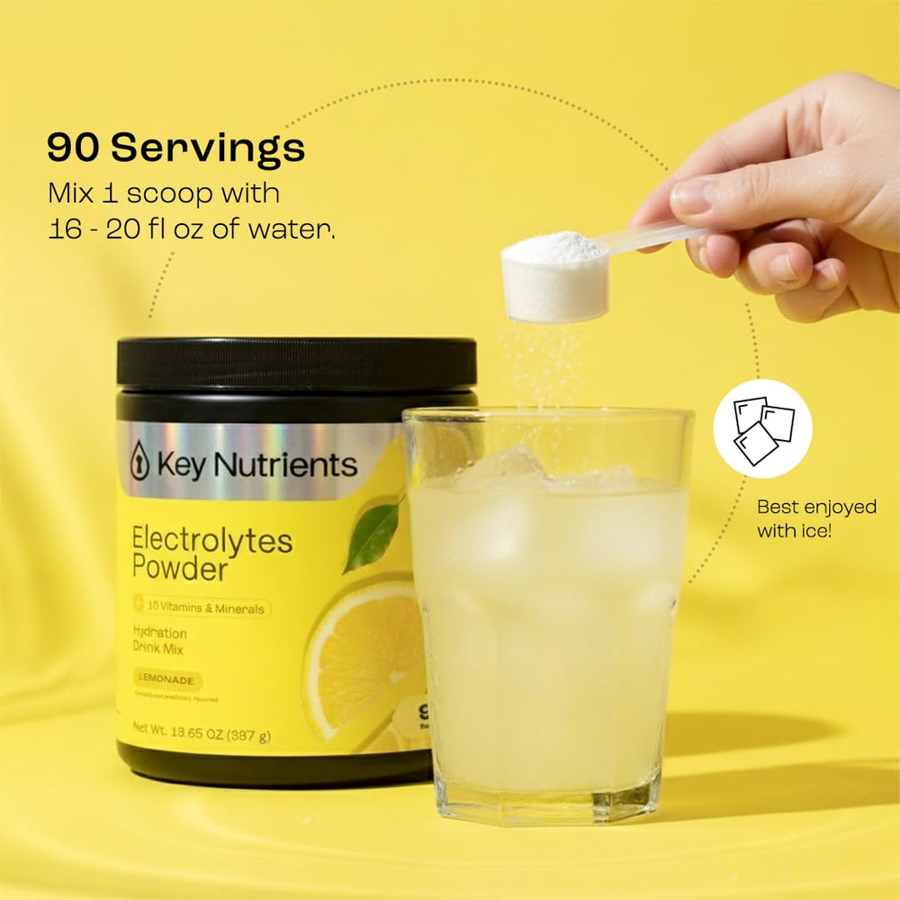 Hydration powder being mixed into water.