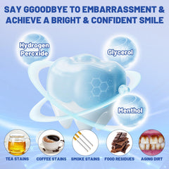Hydrogel whitening strips conforming to teeth shape