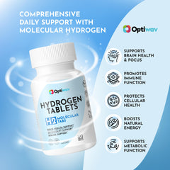 Dissolving hydrogen tablet in a glass of water