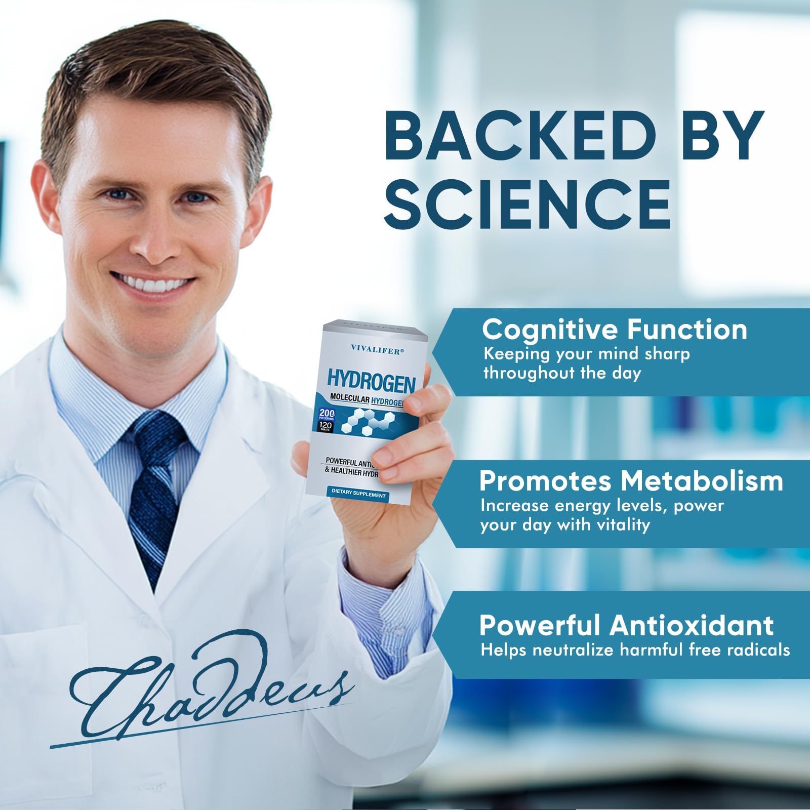Drop two tablets into a cup of water and dissolve