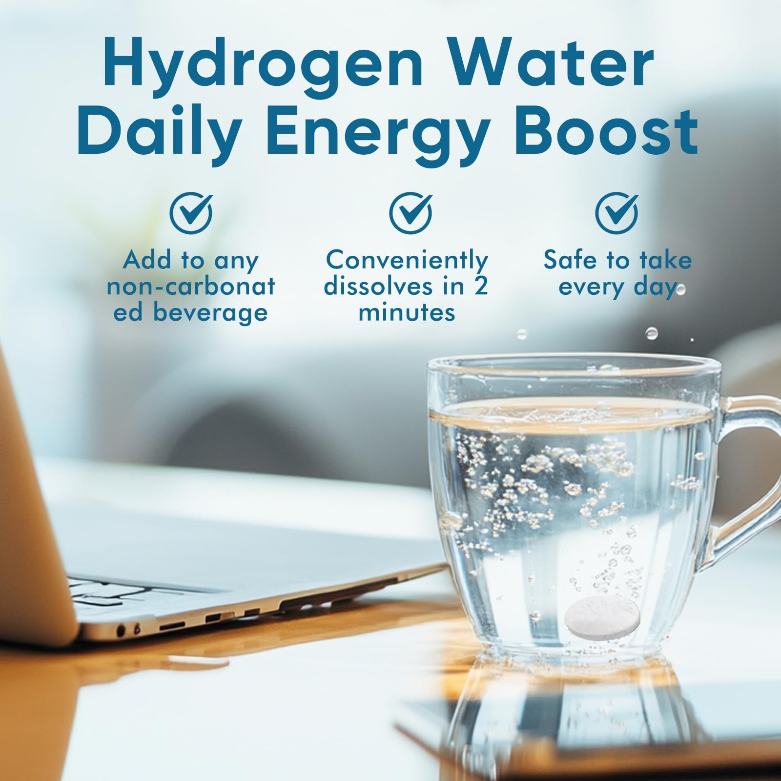 Molecular hydrogen antioxidant benefits graphic