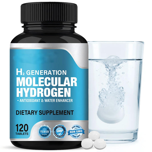 Hydrogen Water Tablets bottle with 12 ppm hydrogen and magnesium - 120 count (hero image)