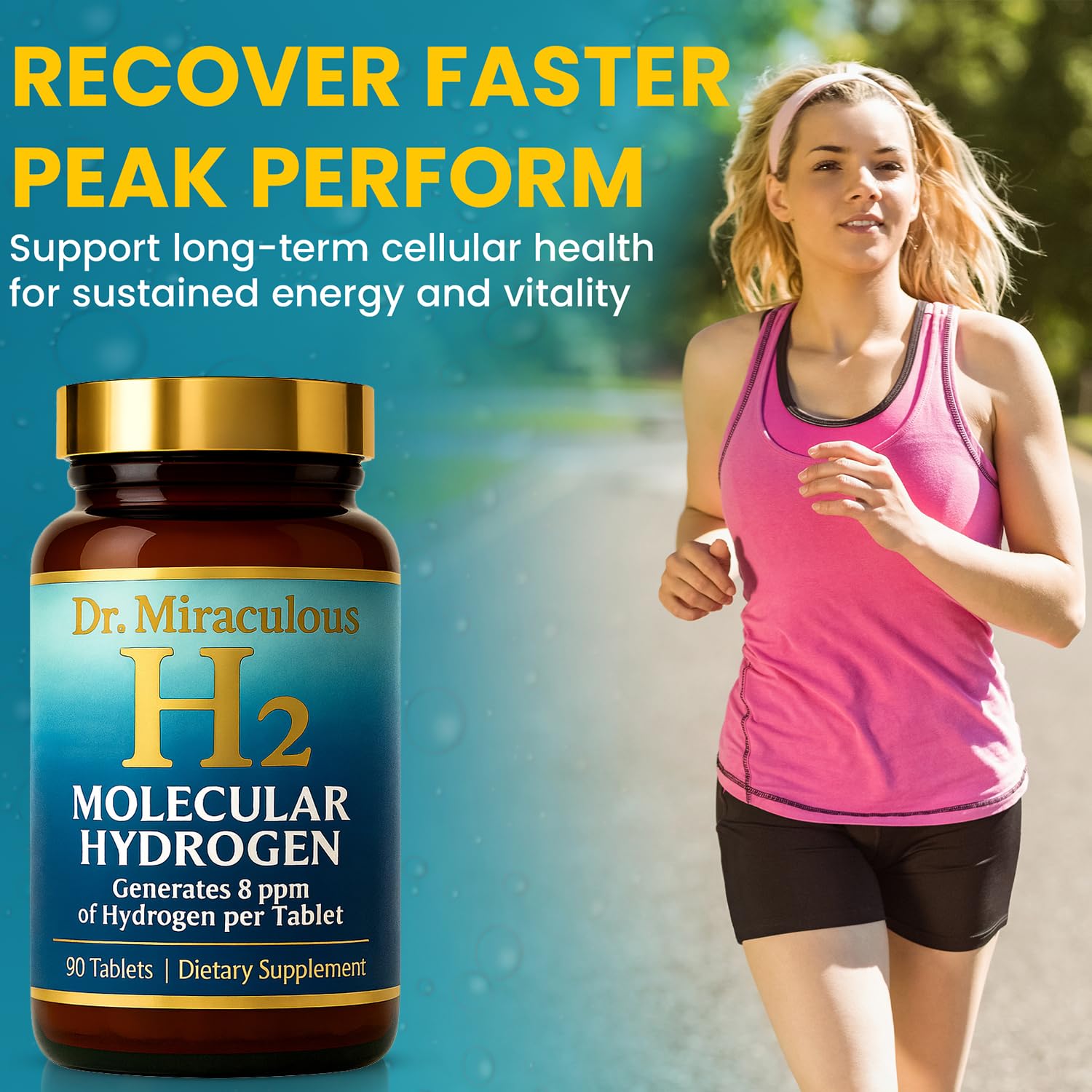 Athlete using hydrogen water for enhanced performance