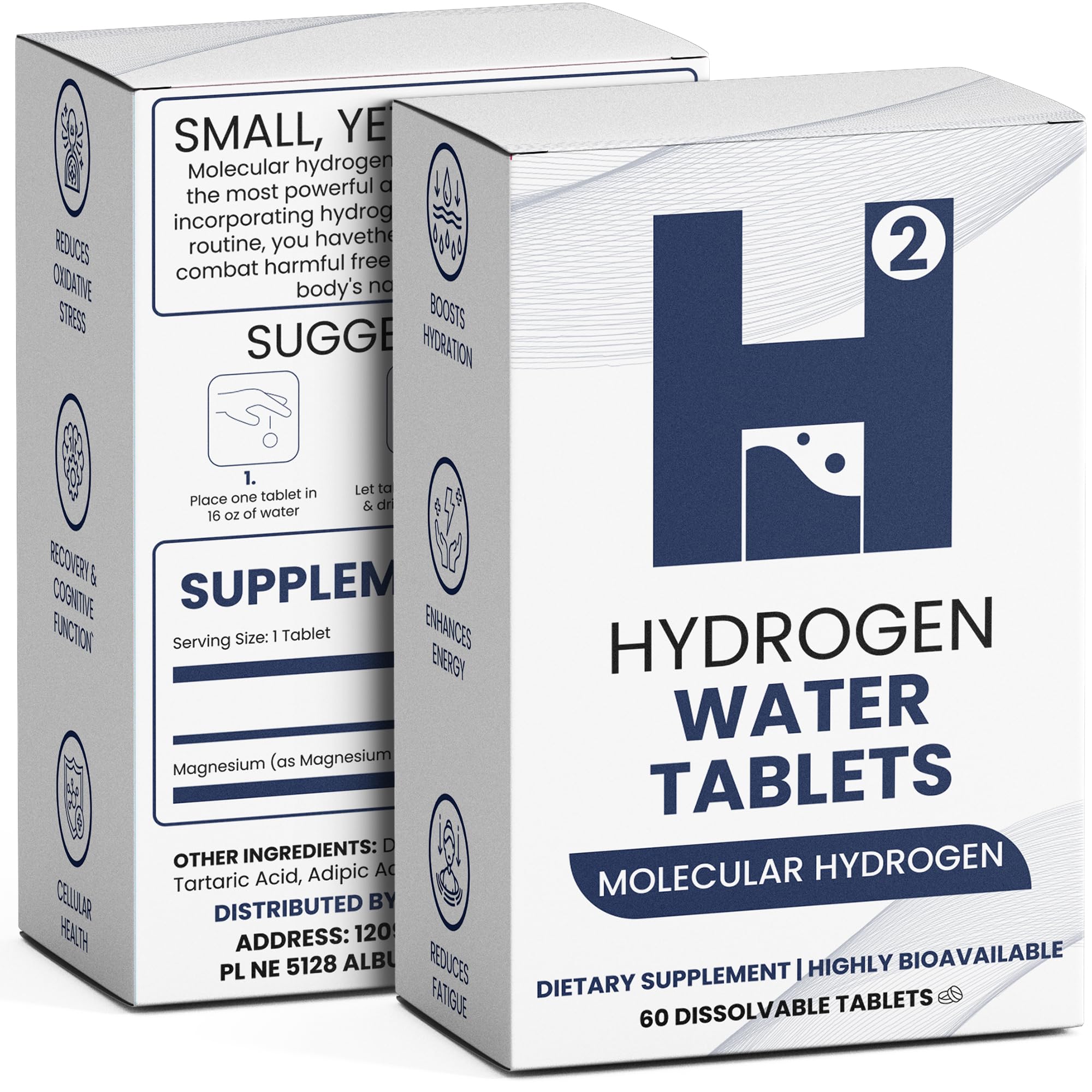 Hydrogen water tablets for antioxidant hydration and recovery