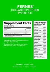 Hydrolyzed collagen peptides showing 18 amino acids