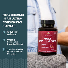 Hydrolyzed collagen pills being held in hand