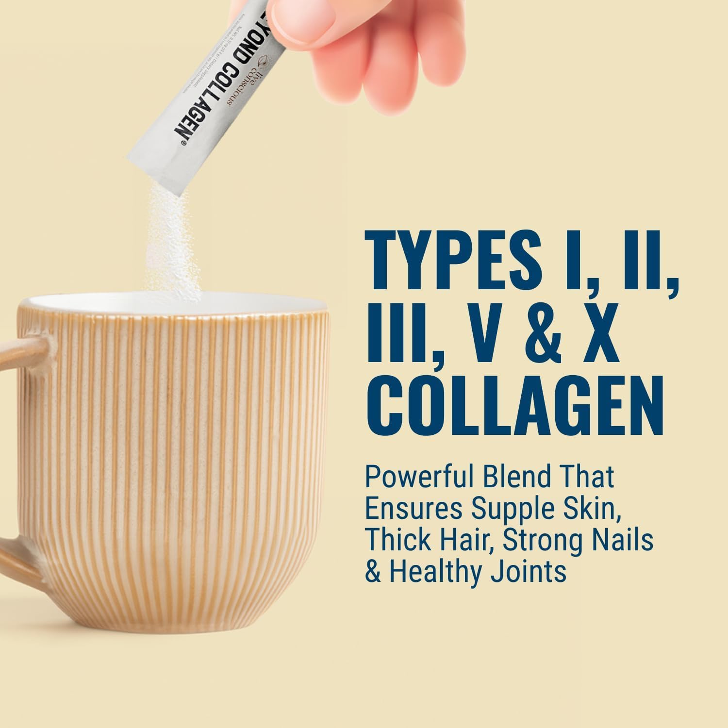 Close-up of hydrolyzed collagen powder