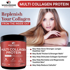 Hydrolyzed collagen powder dissolving into liquid