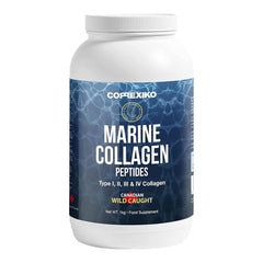 Front view of Hydrolyzed Marine Collagen Powder 1kg container