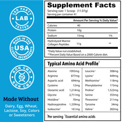 Close-up of hydrolyzed marine collagen peptides