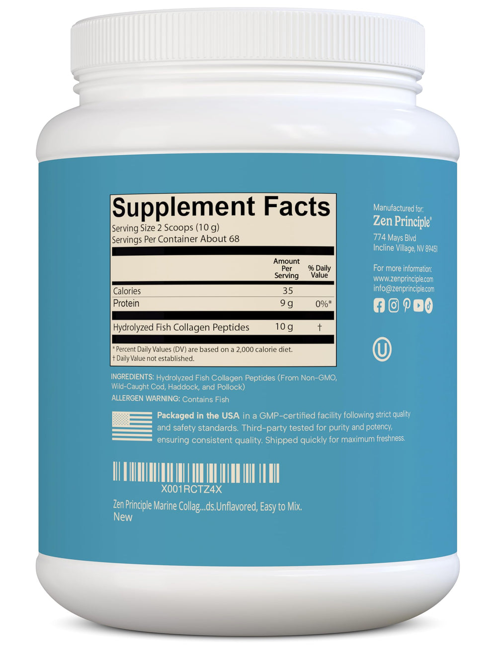Hydrolyzed collagen Type 1 and Type 3