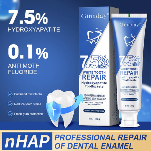 Hydroxyapatite toothpaste tubes side by side