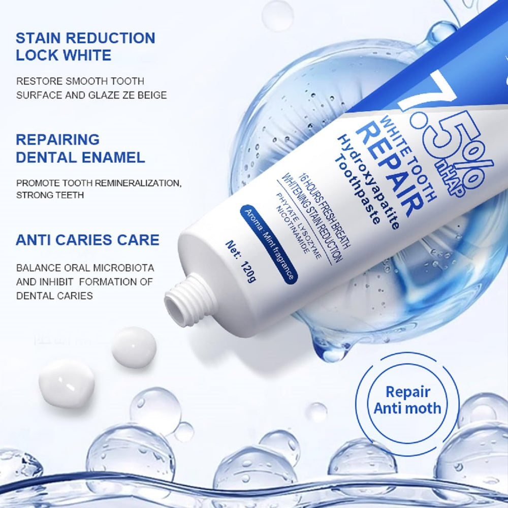 Fluoride-free hydroxyapatite toothpaste for sensitive teeth