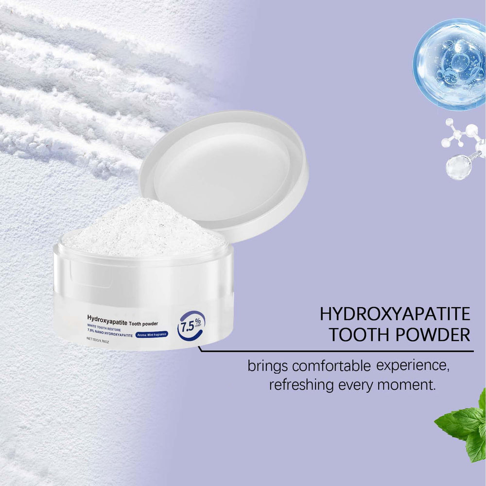 Whitening with microcrystalline hydroxyapatite powder for teeth