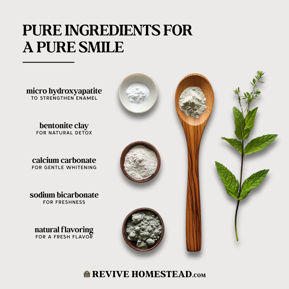 Back packaging of Hydroxyapatite Tooth Powder