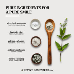 Back packaging of Hydroxyapatite Tooth Powder