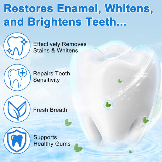 Close-up of toothpaste applying to teeth for sensitivity relief