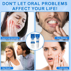 Gum health concept with toothpaste