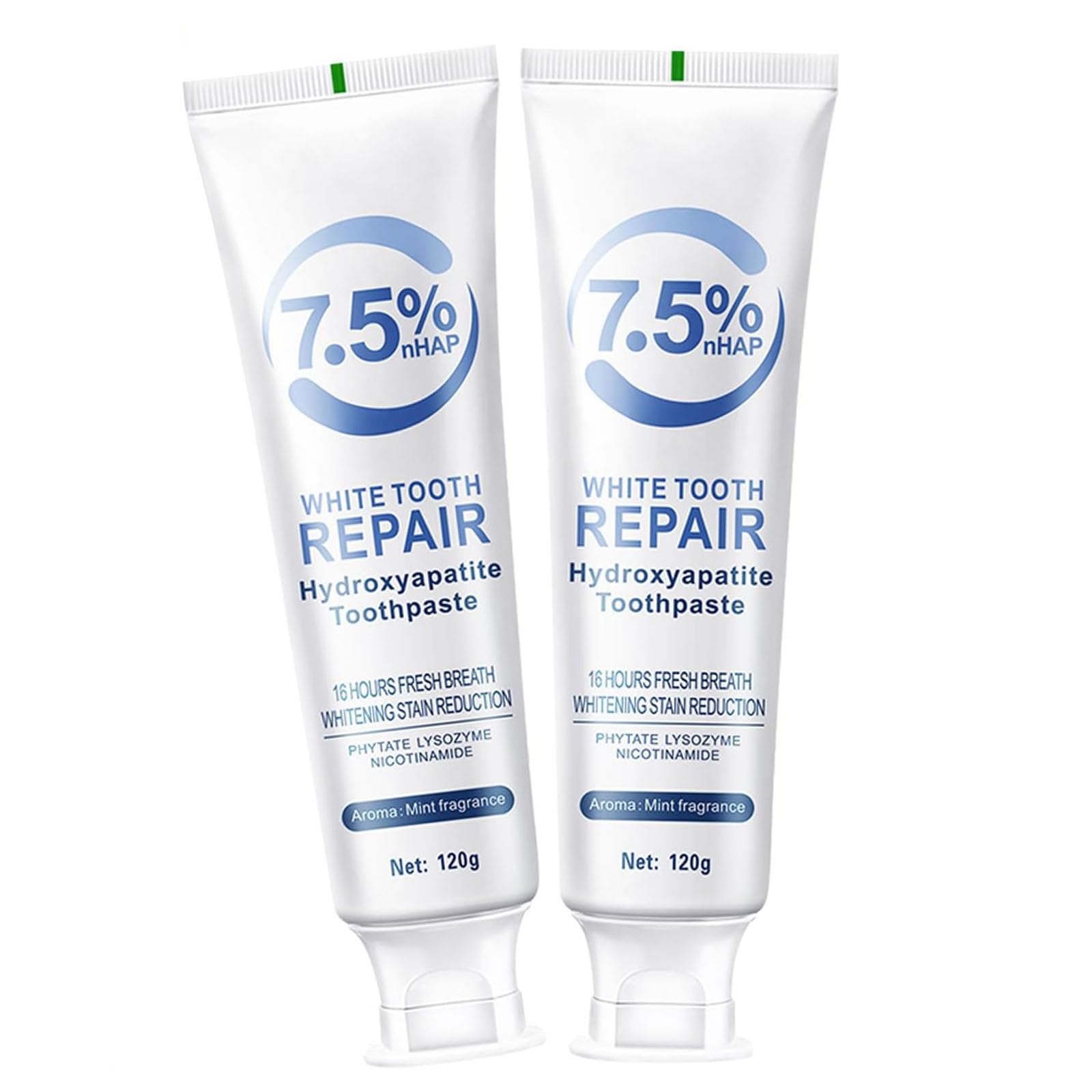 Tube of hydroxyapatite toothpaste for enamel protection