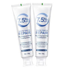 Tube of hydroxyapatite toothpaste for enamel protection