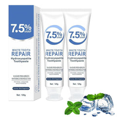 Packaging of 2-pack hydroxyapatite toothpaste for enamel protection