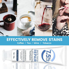 Mint flavor packaging of fluoride-free hydroxyapatite toothpaste