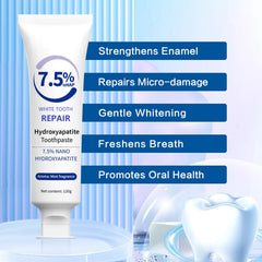 Hydroxyapatite toothpaste with natural mint flavor