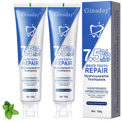 Two-pack box of hydroxyapatite toothpaste