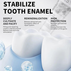 Fluoride-free hydroxyapatite toothpaste bottle label