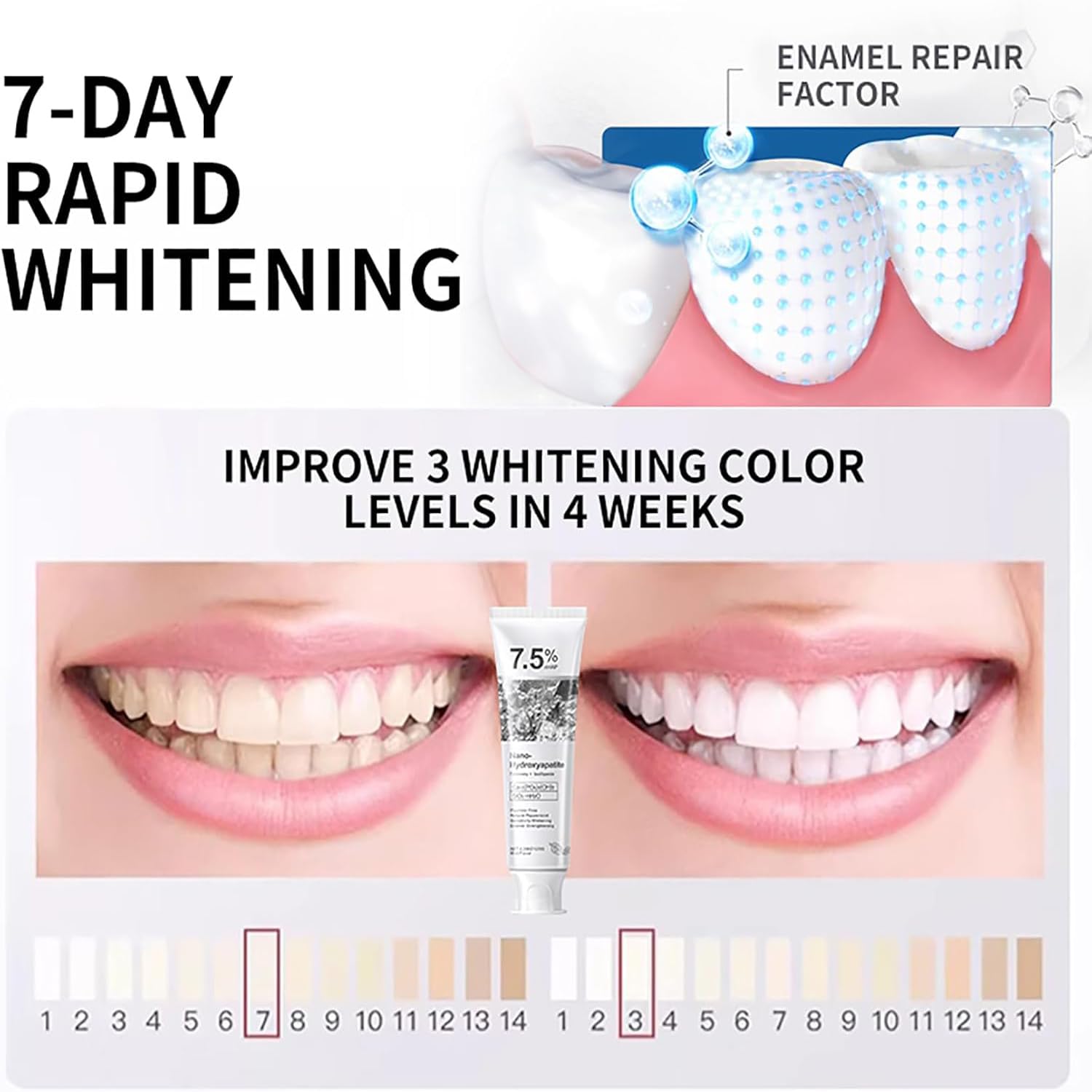 Fresh breath imagery with hydroxyapatite toothpaste