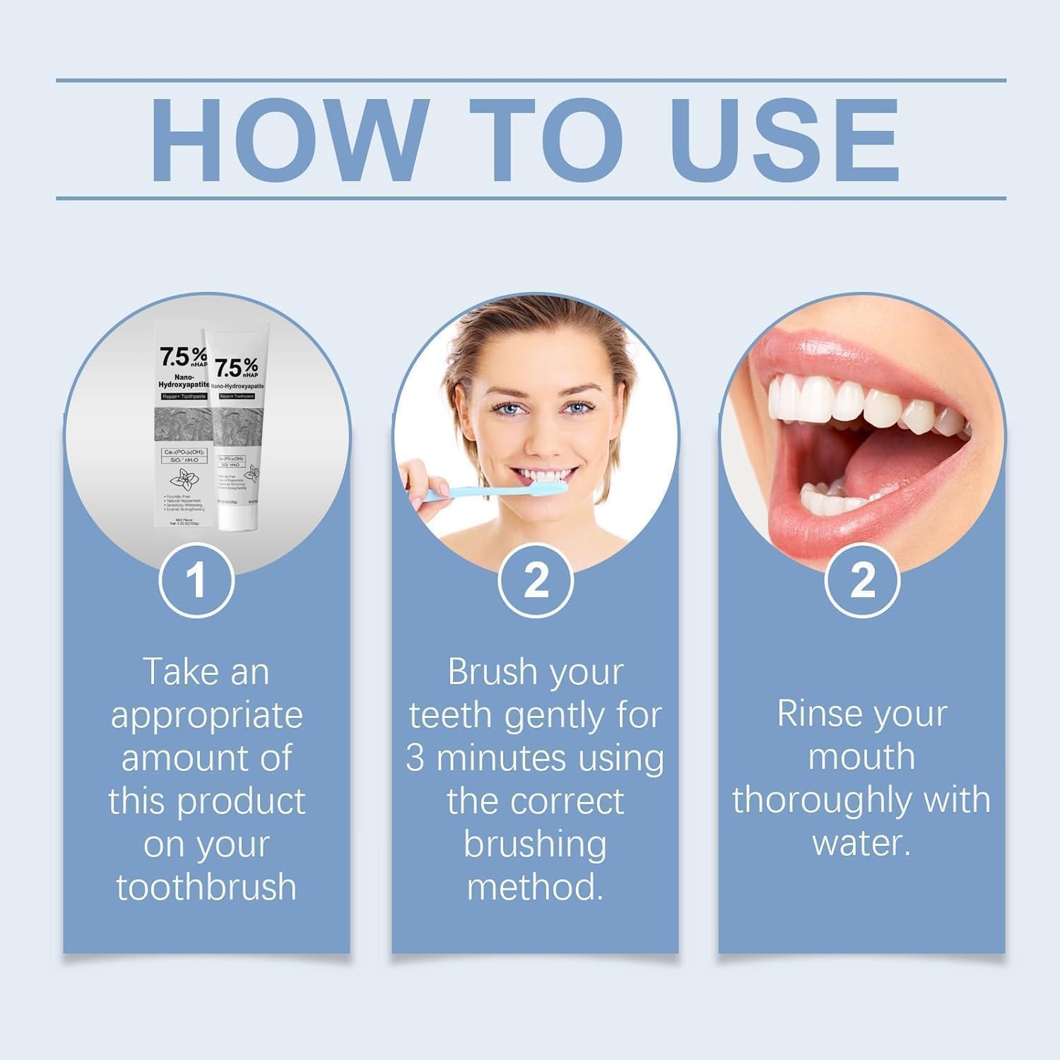 Gentle formula toothpaste suitable for sensitive teeth