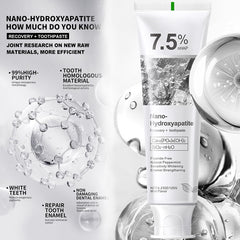 Daily brushing with hydroxyapatite toothpaste