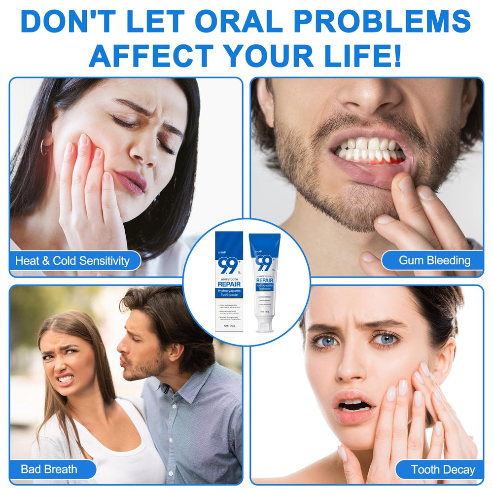 Packaging highlighting sensitive teeth and enamel strength