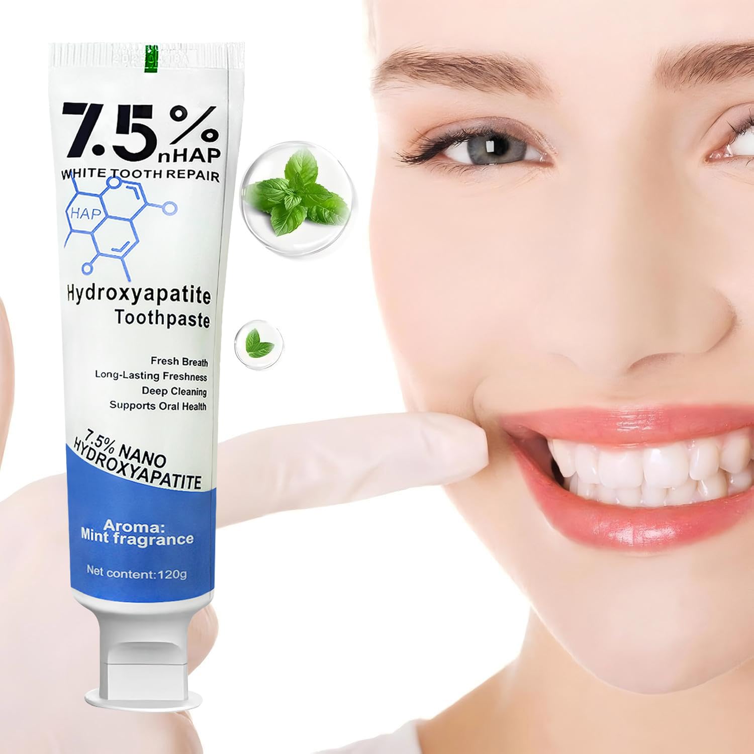 Toothpaste with hydroxyapatite enamel protection formula