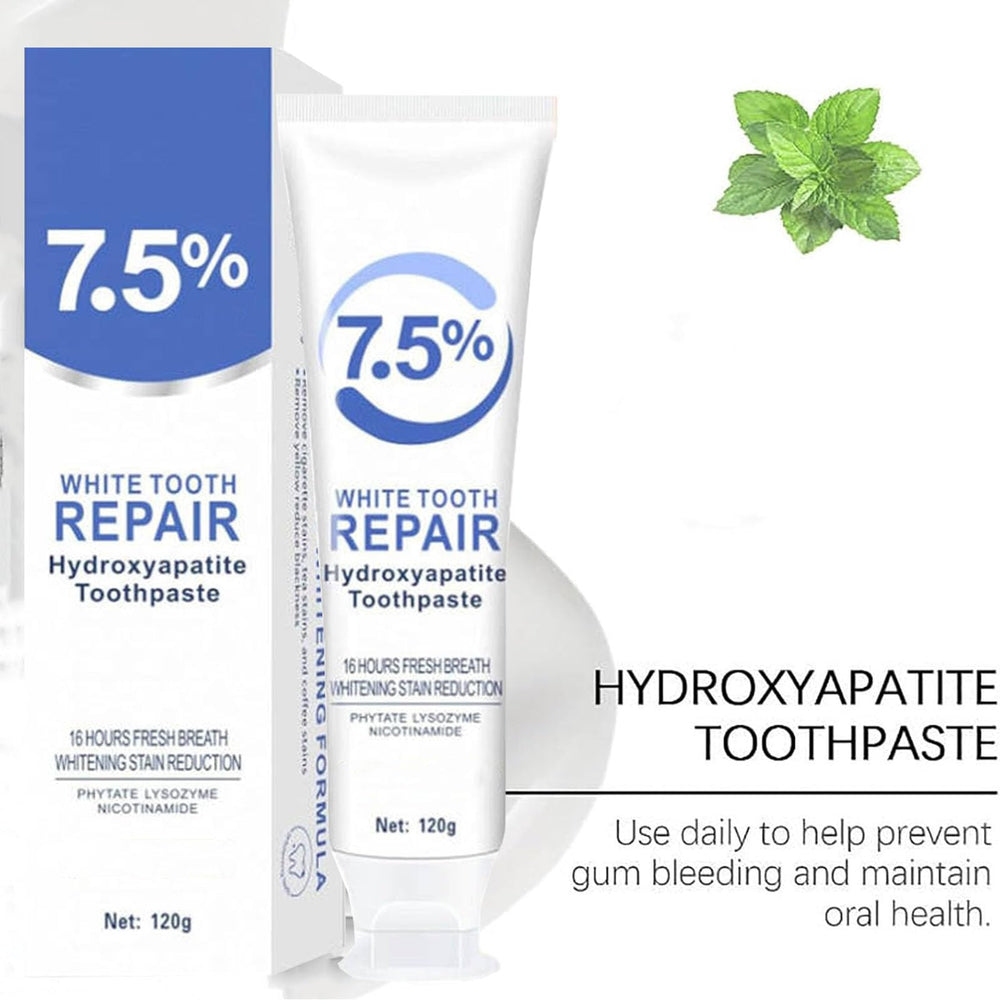 Enamel protection and whitening benefits of hydroxyapatite toothpaste