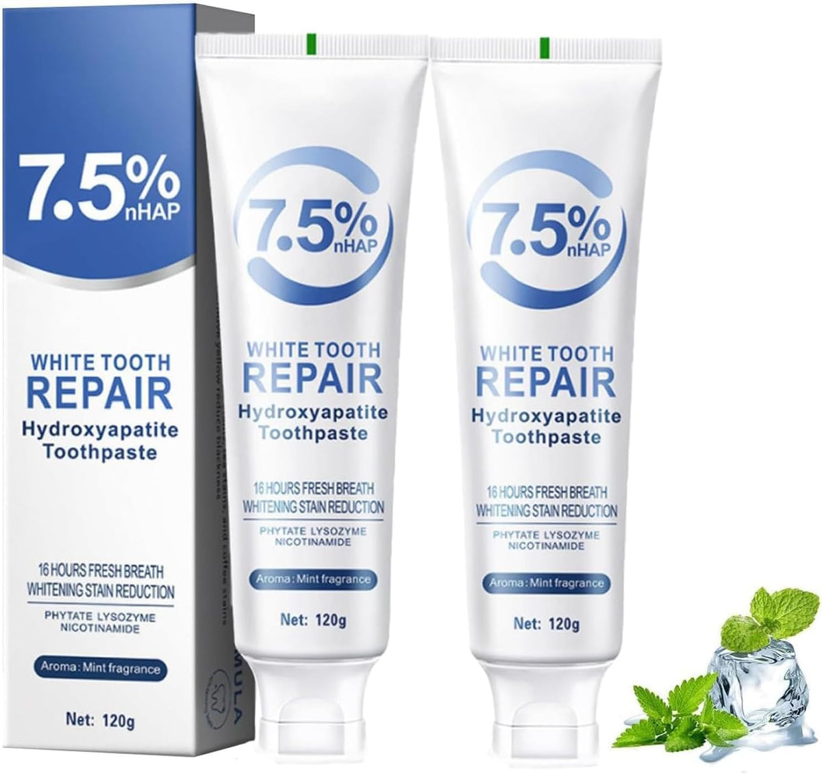 Hydroxyapatite toothpaste for enamel restoration