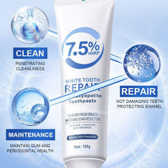 Fluoride-free hydroxyapatite toothpaste branding