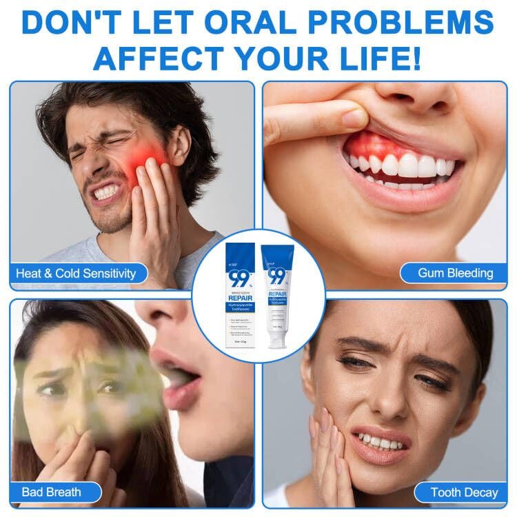 Minty toothpaste on a toothbrush for daily use