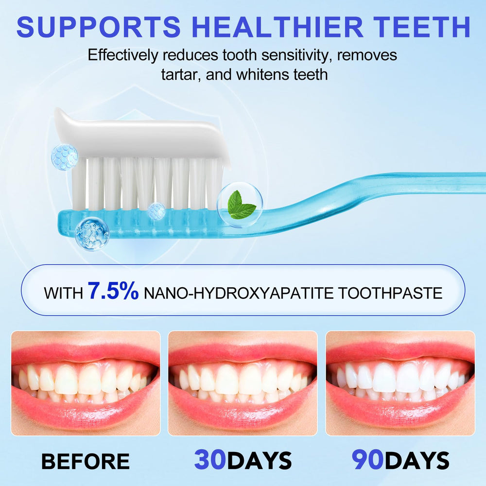 Fluoride-free label on toothpaste packaging