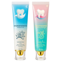 Hydroxyapatite toothpaste packaging front view