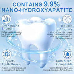Mint flavored fluoride-free hydroxyapatite toothpaste