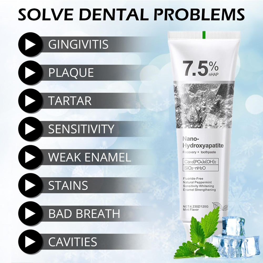 Daily oral care concept with toothpaste and mint