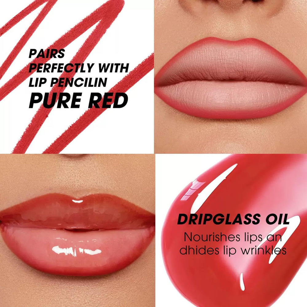 Hyesamyo brown lip gloss swatch showing color payoff and shine.