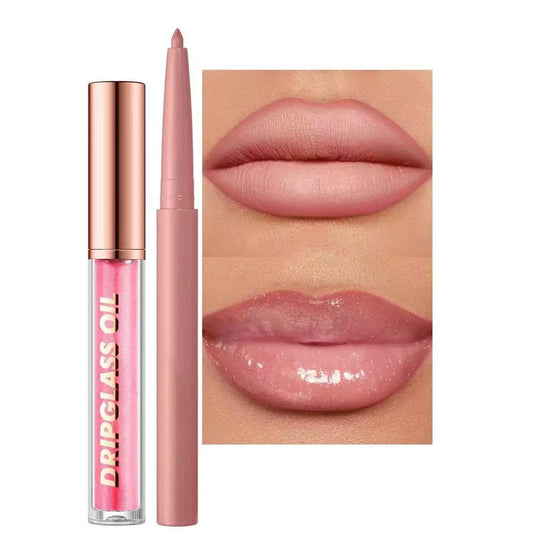 Hyesamyo pink lip gloss lip liner set swatches for vibrant, long-lasting color