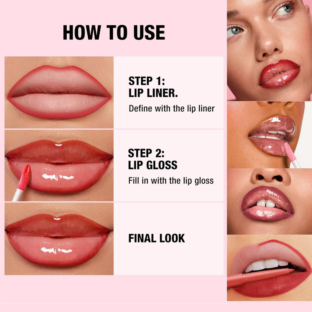 Hyesamyo plumping lip gloss close-up illustrating fuller-looking lips.