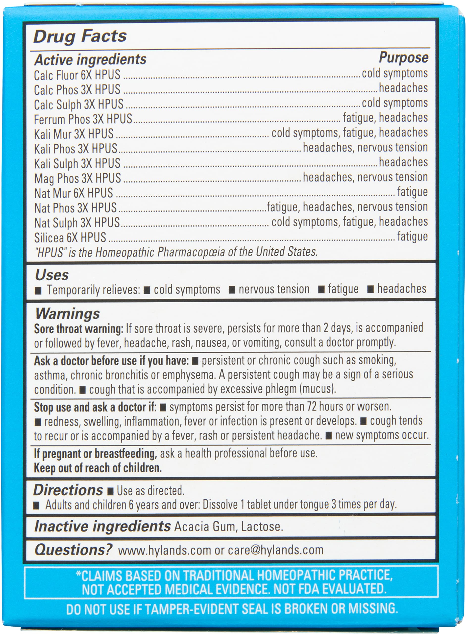 Hyland's Bioplasma quick-dissolving tablets