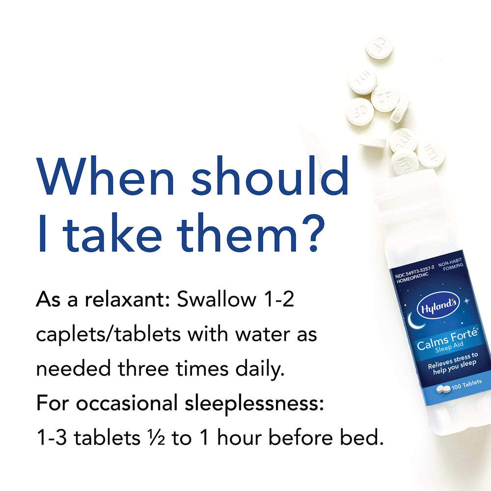 Hyland's Calms Forte pack of three demonstrates economical, long-lasting sleep aid option.