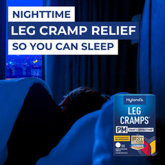 Hyland's Leg Cramps PM helps calf cramps quickly without leaving bed.